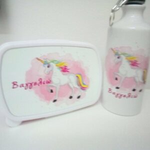 Σχολικό σετ με όνομα. Ταπεράκι - παγουρίνο για το σχολείο με το θέμα και το όνομα της επιλογής σας.