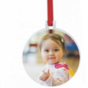 Χριστουγεννιάτικο στολίδι ξύλινο με φωτογραφία.