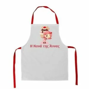 Ποδιά βάπτισης για νονά με λευκά λουράκια